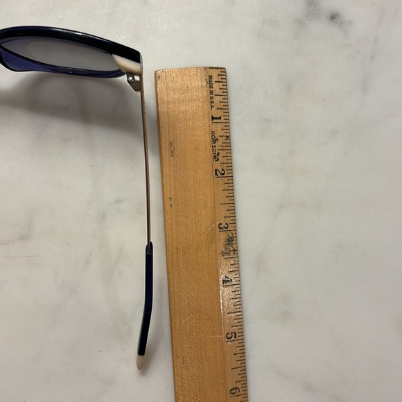 FURLA SUNGLASSES SFU257K 53-18-135 T31P Navy Blue Gold Metal Lightweight Women’s main image 4